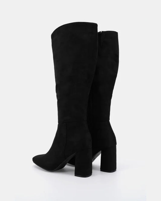 GAIA KNEE HIGH - BLACK SUEDE