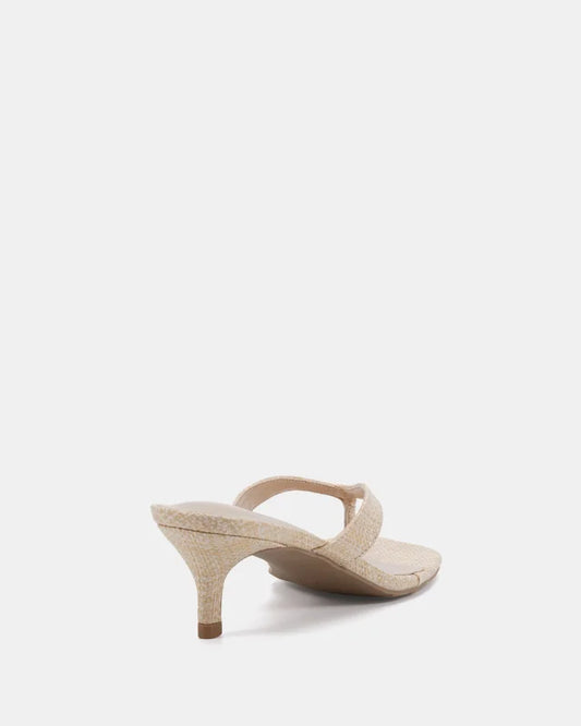 TRIANA THONG HEEL - NATURAL RAFFIA