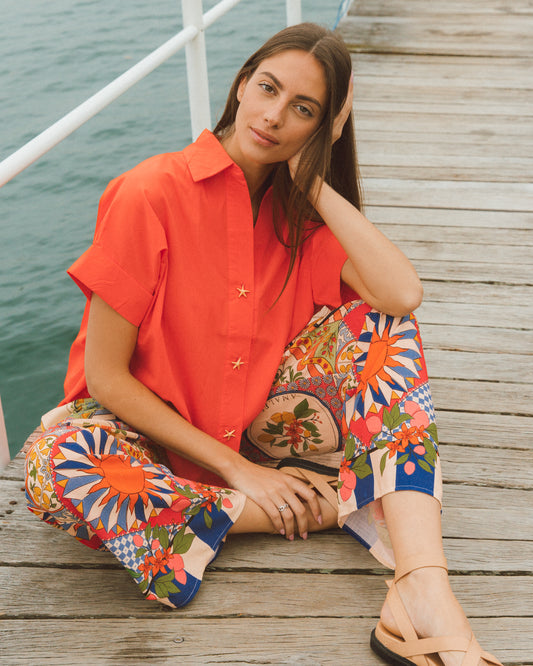 LOL70866/O STAR BUTTON SHIRT