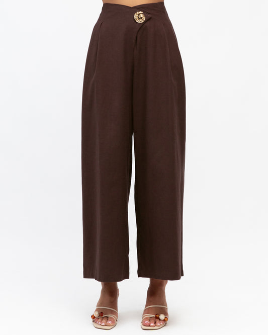 TF11003-1/O SHELL BUTTON PANTS