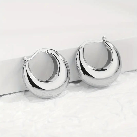 JEM HOOP EARRINGS - SILVER