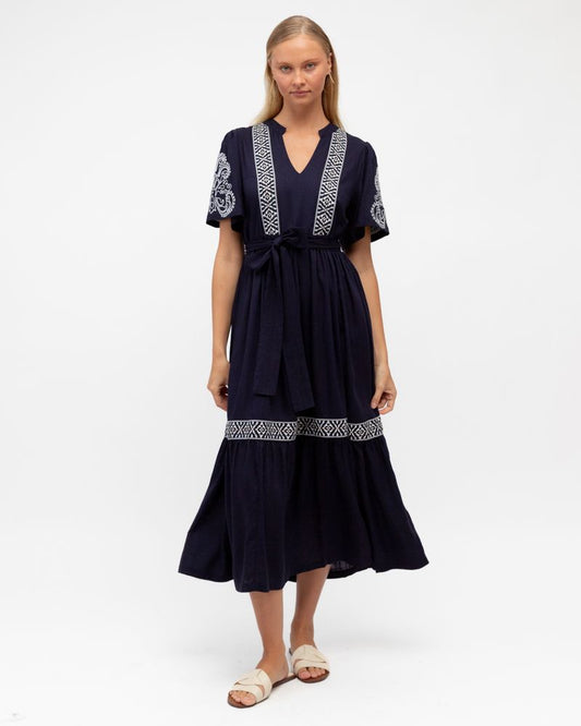 LOL71063/O COASTAL DAYS DRESS