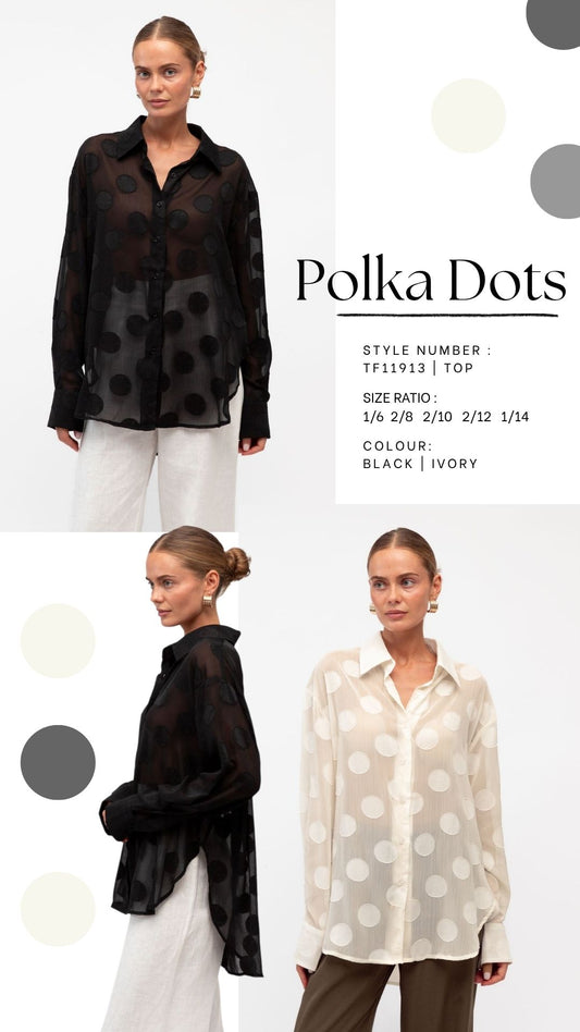 TF11913/O POLKA DOT TOP