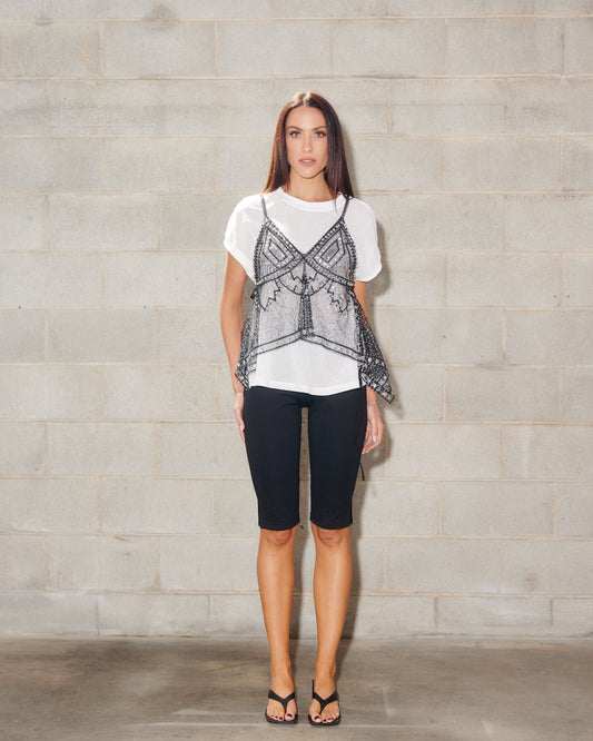 OVERSIZED SHELL TEE - PP0665