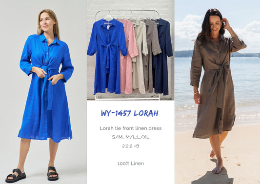 WY-1457/O LORAH LINEN DRESS