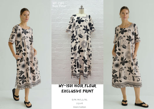 WY-1501 Noir Fleur DRESS - H