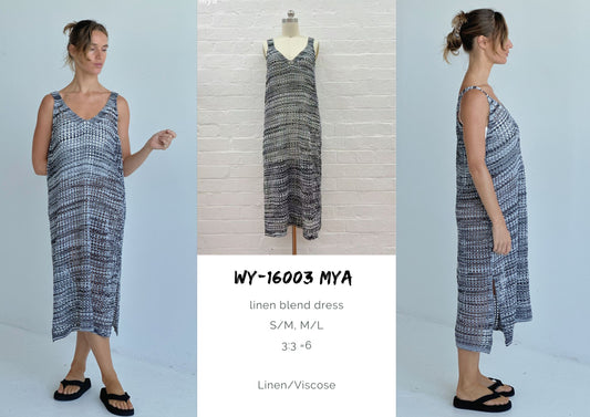 WY-16003/O MYA LINEN DRESS