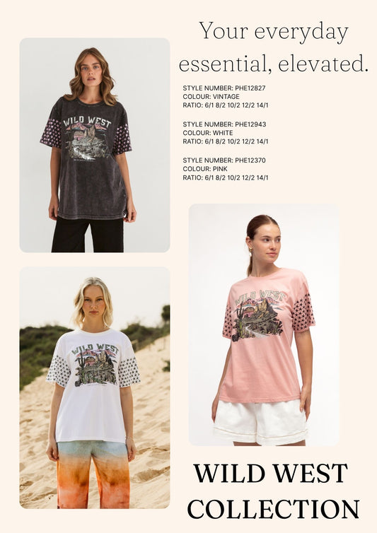 PHE12827 PHE12943 PHE12370 - WILD WEST VINTAGE TEE