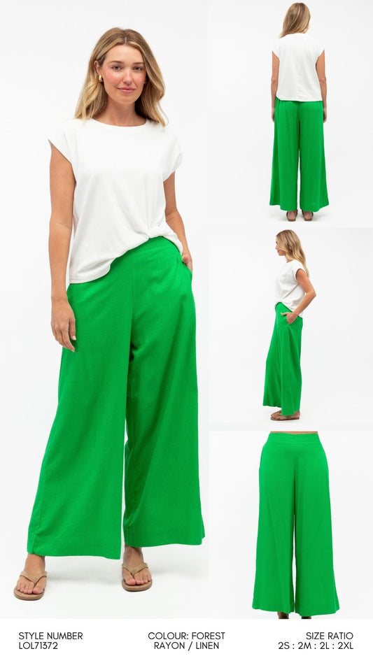 LOL71372/O - AZURE WEEKEND WIDE LEG PANT