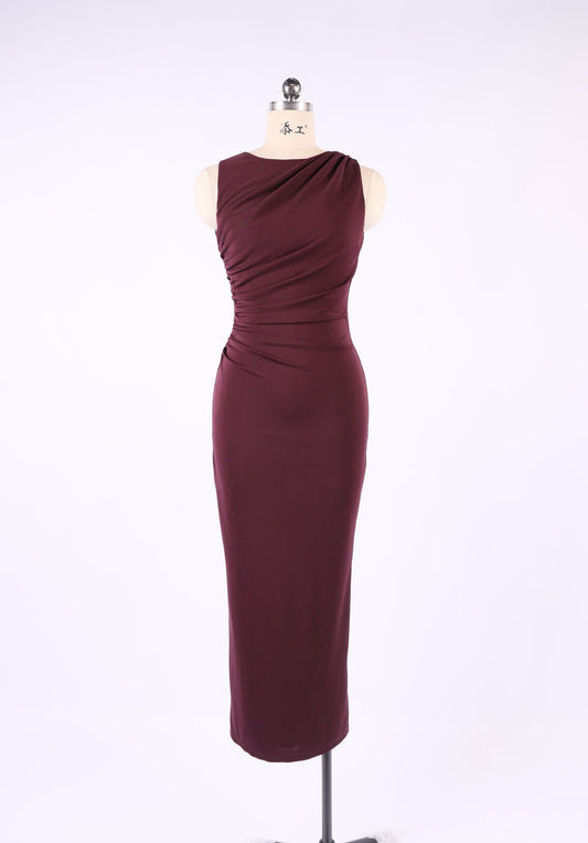 VH23066/o Ruched Midi Dress