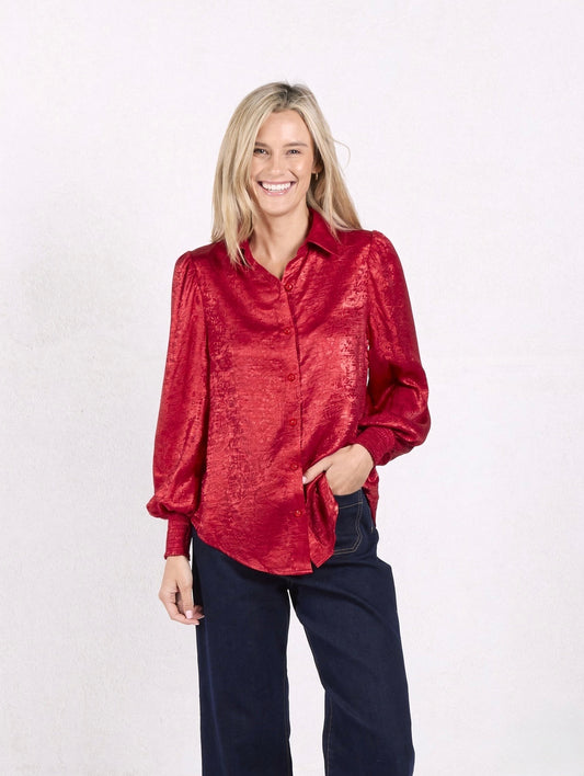 Lizzy Shirt/ s27t81le - Rose, Silver & Red