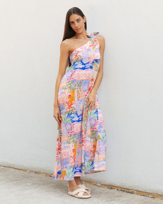 LOLE70672-2 - LA CASA ONE SHOULDER MAXI