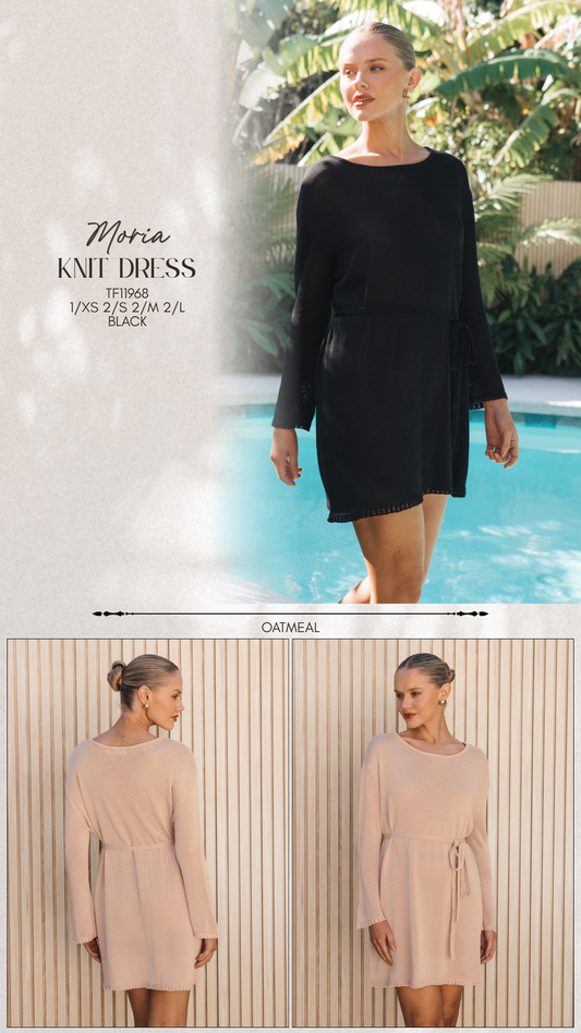 TF11968/O MORIA KNIT LONG SLEEVE DRESS