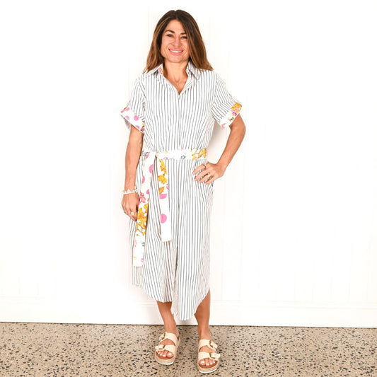 Eden Waterfall "Salma" belted dress