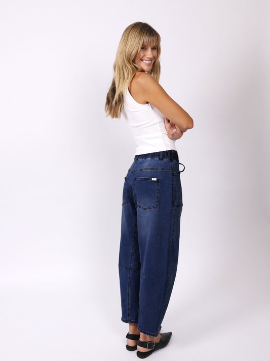 PDN80MJ LEO BARREL JEANS -INK