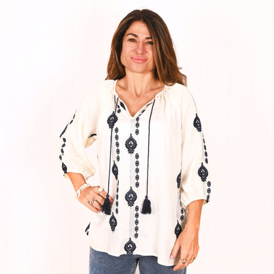 Santorini "Dahlia" Top