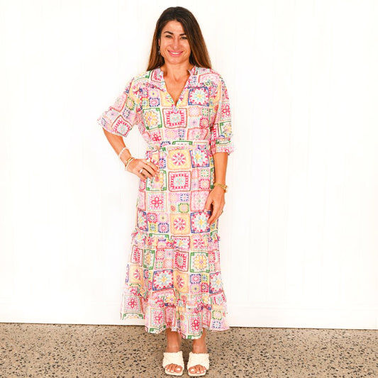 Crochet Dream "Fleur" Midi Dress