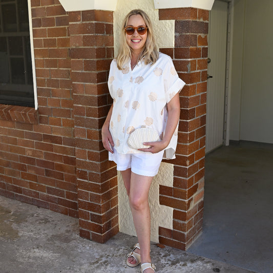 Golden Scallop "Esther" Top - 2446