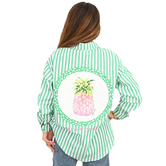 One of a Kind Green"Julia" Shirt  2514