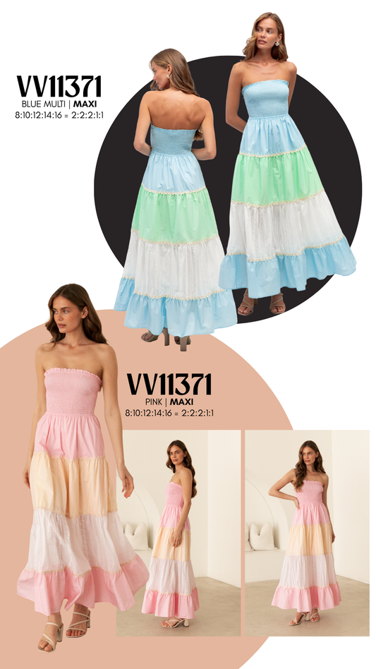 VV11371/H 3 LUCIANA STRAPLESS PLAIN MAXI