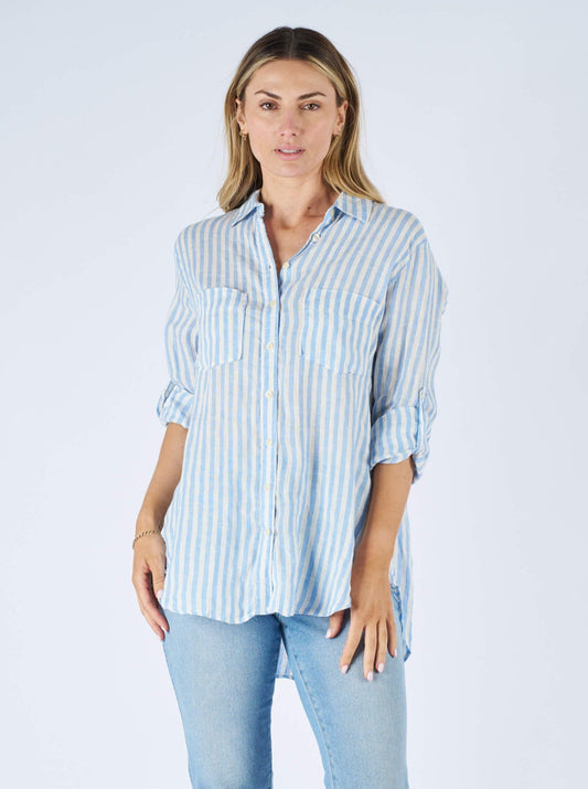 WY-2521A/O - STRIPE SHIRT