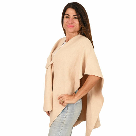 Knit Cape - Cream- 2530