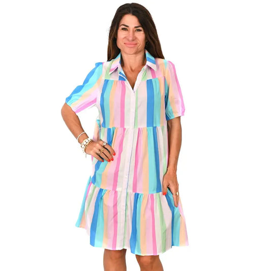Santorini Sunset "Ellie" Dress 2577
