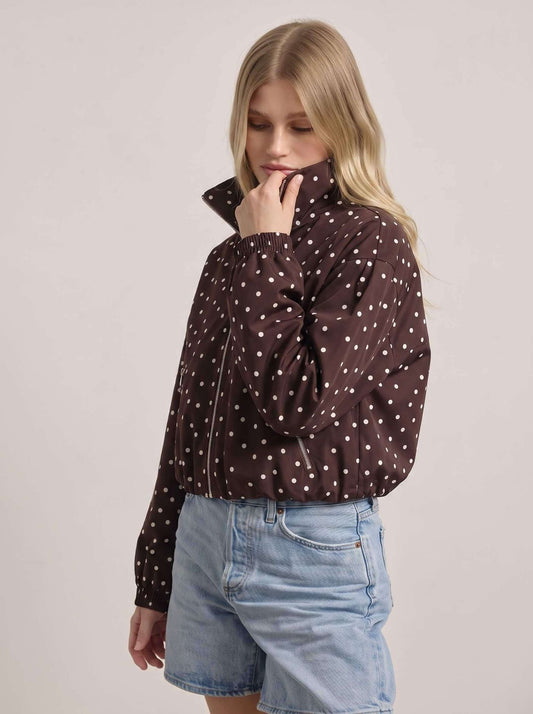 SM_YZS_6028 - Spring Zipper front Polkadot Spray Jacket