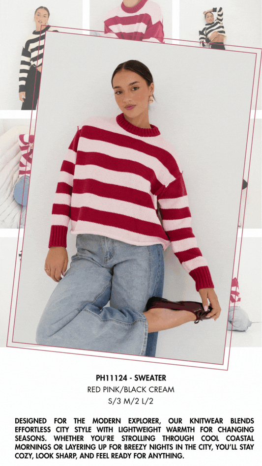 PH11124/O - KNIT STRIPE JUMPER