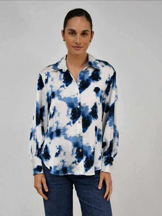LX2511J - Satin Long Sleeve Blouse