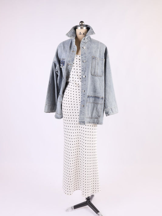 VX23042/O Oversized Denim Coat