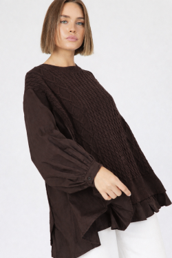 RUBI SHIRT TRIMMED KNIT JTL 10358