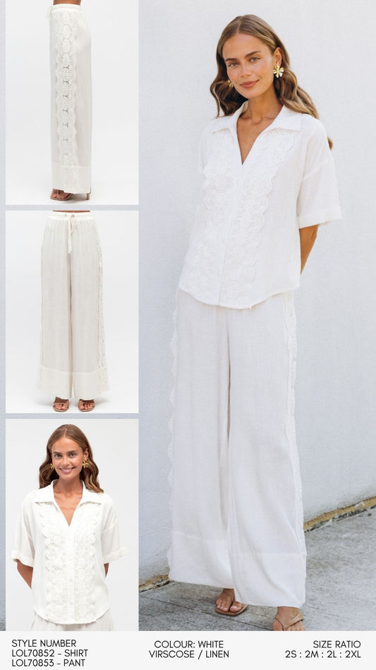 LOL70853/O LACE TRIM pant