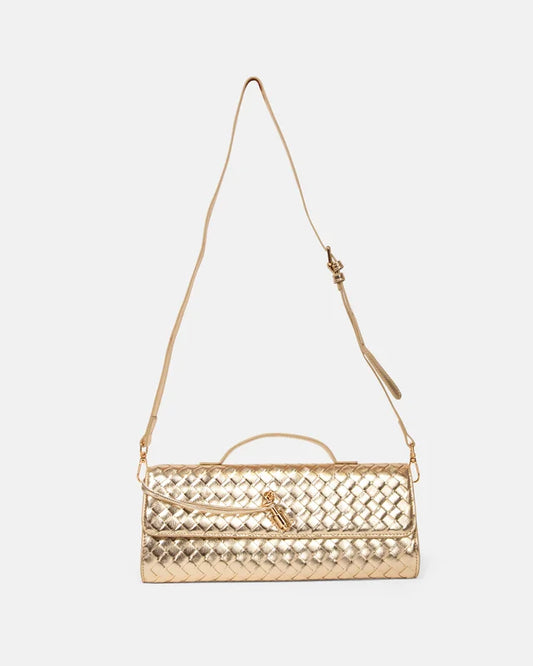 Luster Handbag - Gold & Black