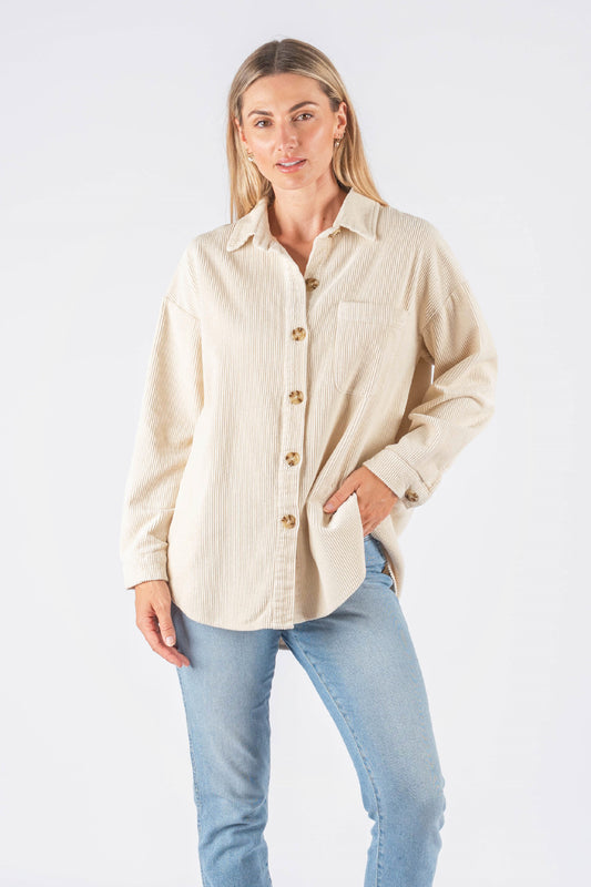 WY-3005/O Dekota cord shacket with pockets