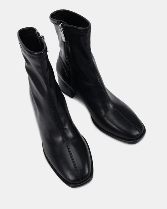 AMBROSE - BOOTS BLACK SUEDE, BLACK PLEATHER