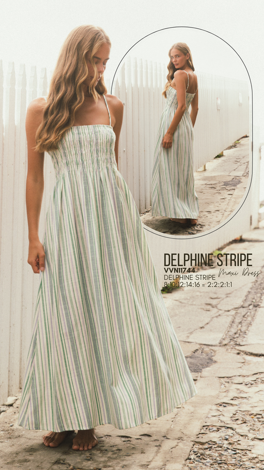 VVN11744/O DELPHINE STRIPE MAXI