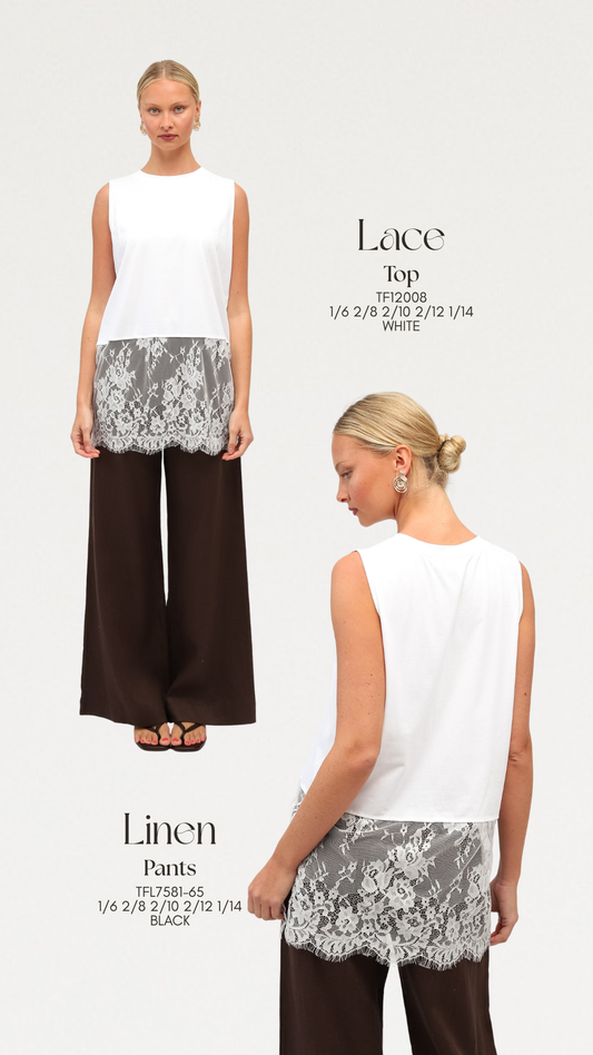 TF12008/O LACE TOPS