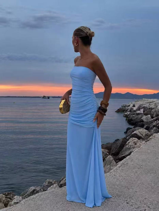 Q25199/O STRAPLESS MAXI DRESS