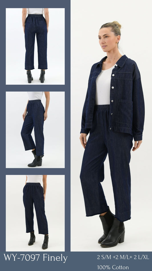 WY-7097 /O DENIM CAPRI PANT