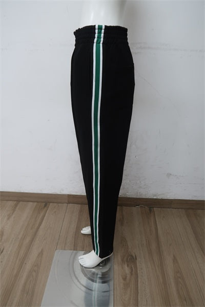 VV10583-17/O BLACK STRIPE PANNEL PANTS