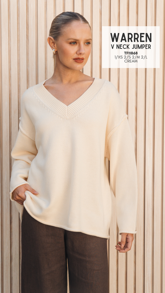 TF11868/O WARREN V NECK JUMPER