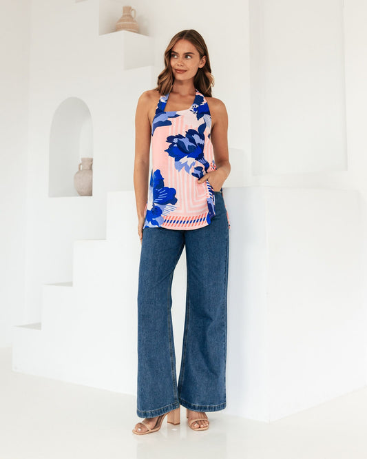 VVNE10936/O SAPHIRE BLOSSOM TOP