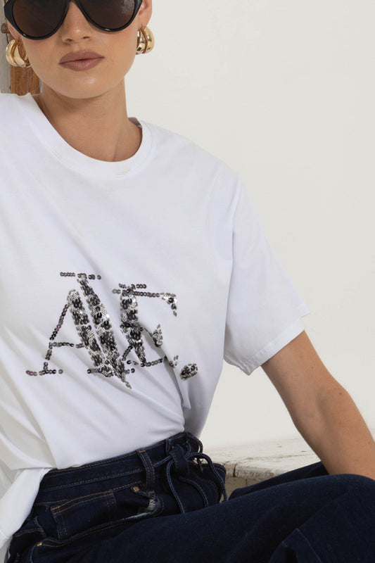 LPE435/O AVE SEQUIN TEE