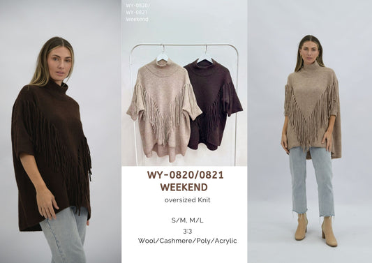 WY-0820 & WY-0821/O WEEKEND TASSEL KNIT