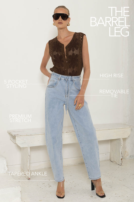 ALP1326/O AIRFORCE LIGHT BLUE BARREL JEAN