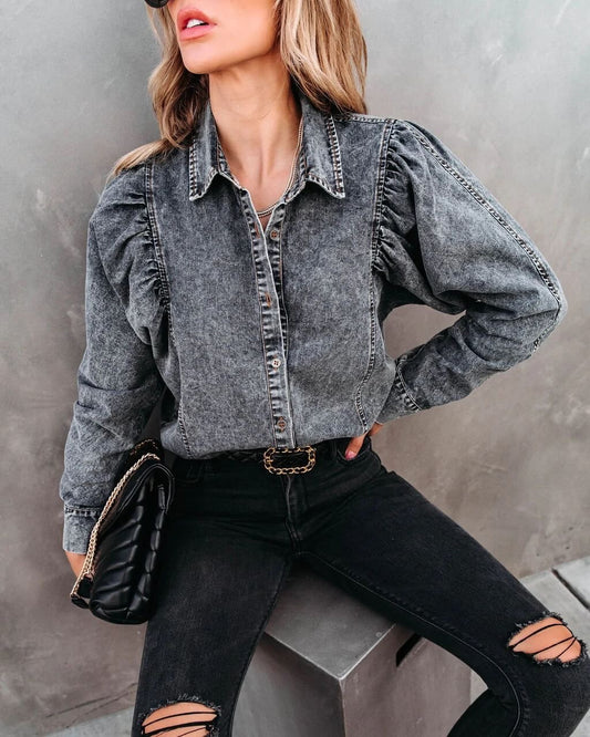 SM_YYNZ_657 - BLACK DENIM SHIRT
