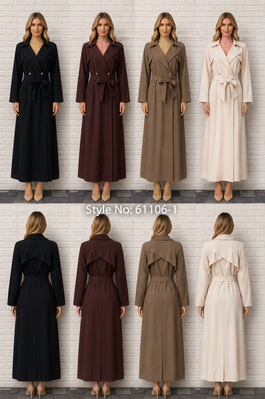 61106-1/O LONG TRENCH COAT