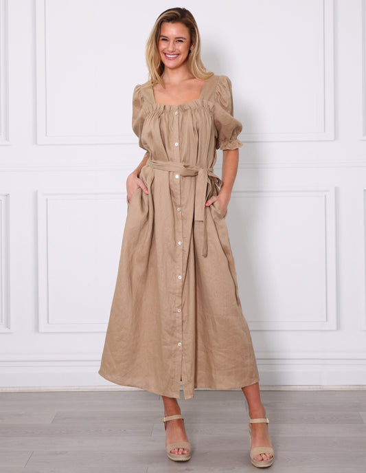 S22D46G7/ ELKA TAN DRESS/O