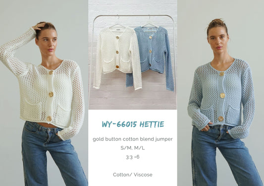 WY-66015 Hettie cotton blend jumper/O